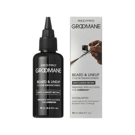 RED Pro GROOMANE Beard & Lineup Color Enhancement for Airbrush DARKEST BROWN