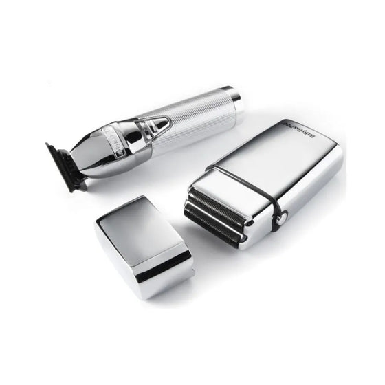 BABYLISSPRO LIMITEDFX TRIMMER & DOUBLE-FOIL SHAVER SILVER COLLECTION | FXDUOFS2TS