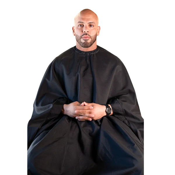 BARBER STRONG THE HANDS FREE BARBER CAPE SOLID BLACK - Regular
