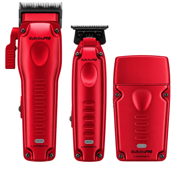 BABYLISSPRO LO-PROFX COMPACT SERIES RED CLIPPER, TRIMMER & SHAVER SET | FX82RD, FX72RD, FXLPFS1RD