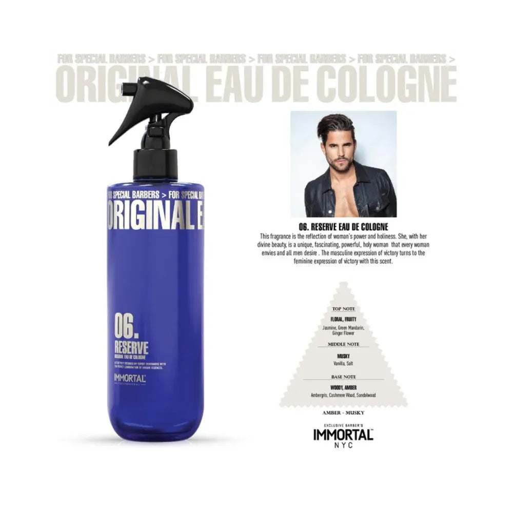 IMMORTAL RESERVE EAU DE COLOGNE 06. 16.9 OZ.