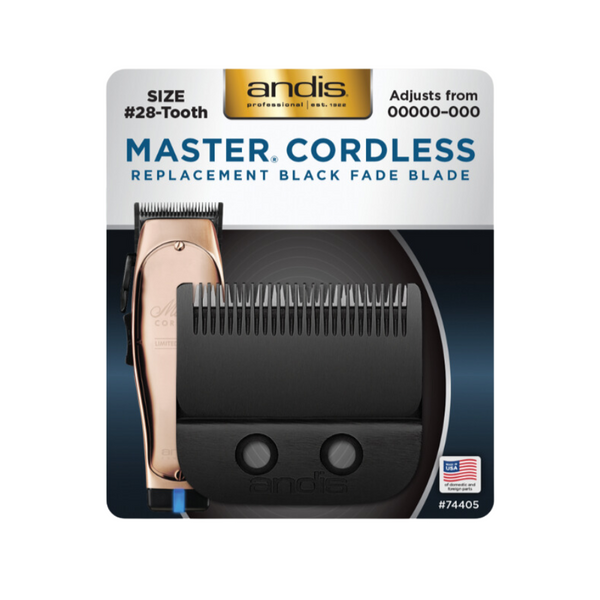 ANDIS MASTER CORDLESS FADE BLADE | BLACK | 74405