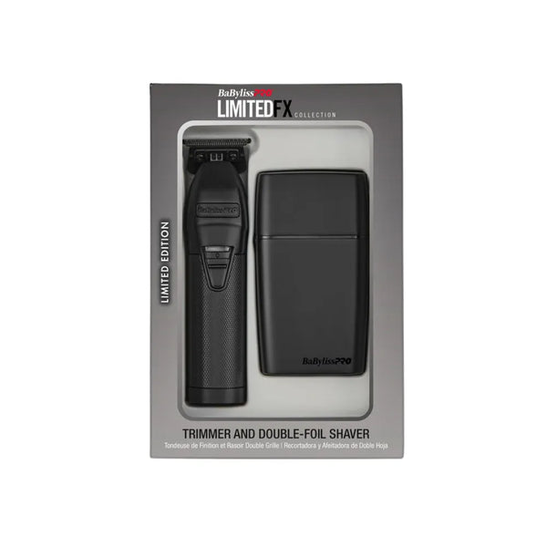 BaBylissPRO LIMITEDFX Trimmer & Double-Foil Shaver BLACK COLLECTION | FXDUOFS2TMB