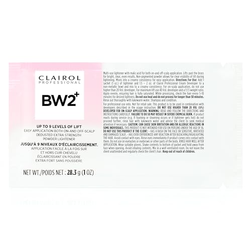CLAIROL BW2+ POWDER LIGHTENER FOR HAIR HIGHLIGHTS, 1 OZ.