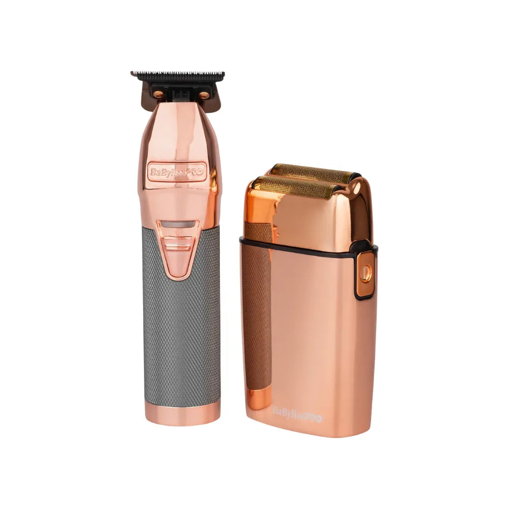 BaBylissPRO Rose Gold Trimmer and Shaver Set | FXDUOFS2TRG