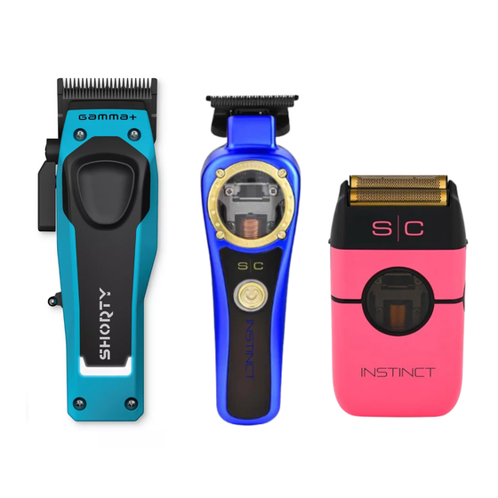 Gamma+ Shorty Clipper & Stylecraft Instinct Trimmer & Instinct Metal Pink Shaver Bundle