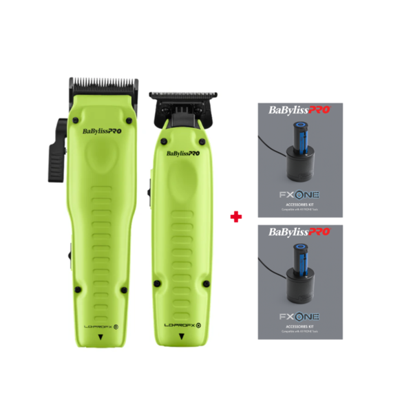 BaBylissPRO FXONE LO-PROFX Clipper & Trimmer Neon Yellow | FX829NYLT, FX729NYLT (BATTERY INCLUDED)