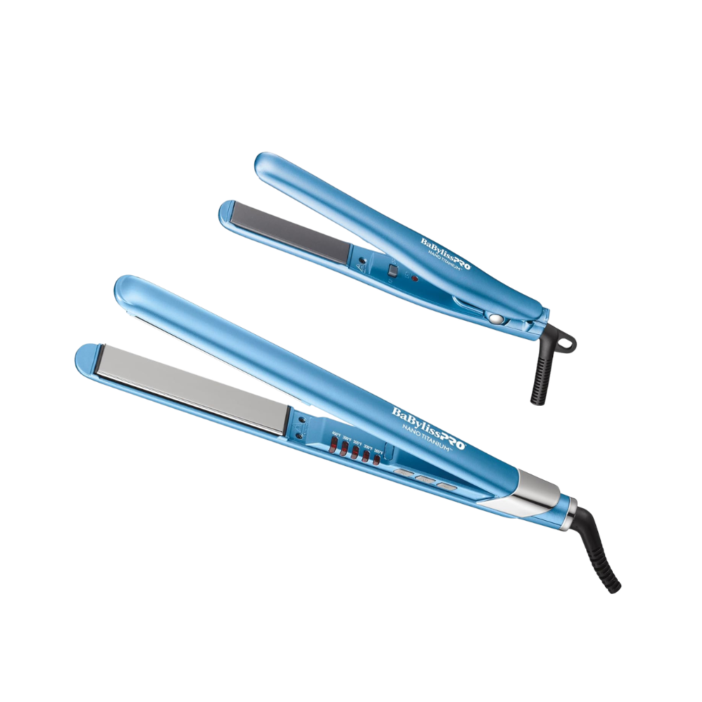 BaBylissPRO Nano Titanium 1" & 3/4" Ultra-Sleek Flat Iron Set | BNTPP93