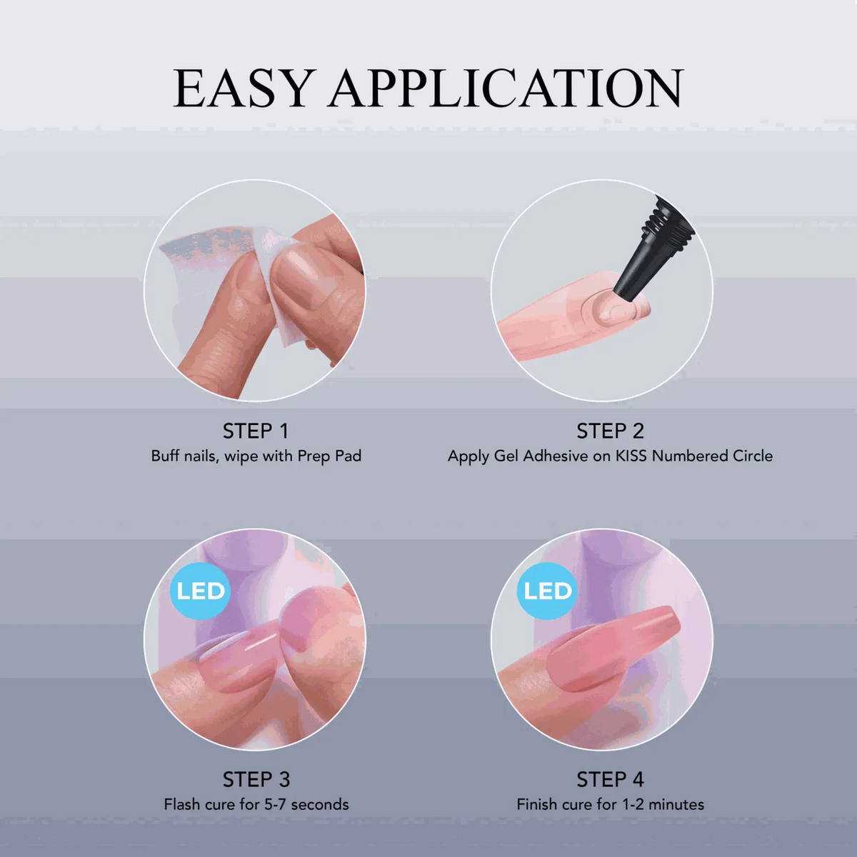 KISS SALON LED SOFT GEL NAIL KIT- KEEP IT