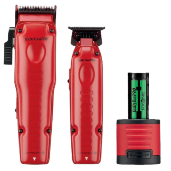 BABYLISSPRO FXONE LO-PROFX LIMITED EDITION MATTE RED CLIPPER-TRIMMER & BOOSTED BATTERY | FX129MRPK