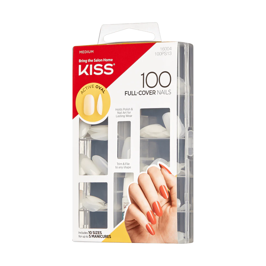 KISS ACTIVE OVAL MEDIUM LENGTH 100PC 100PS13