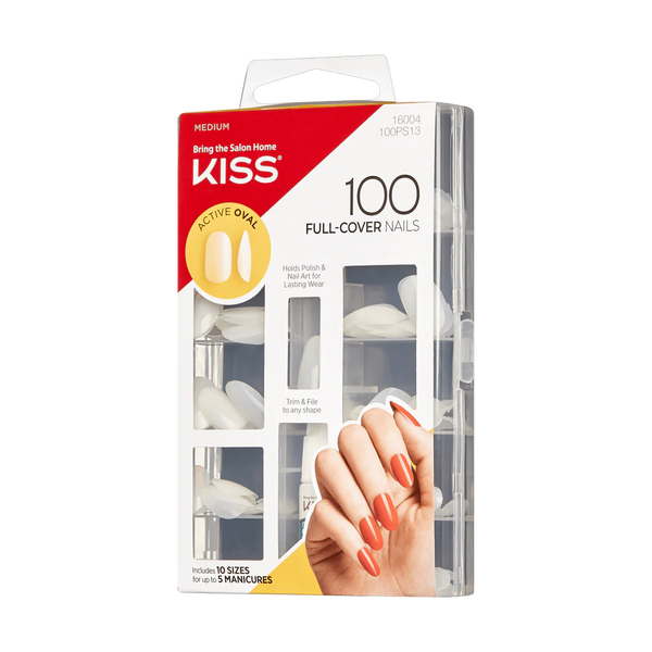 KISS ACTIVE OVAL MEDIUM LENGTH 100PC 100PS13