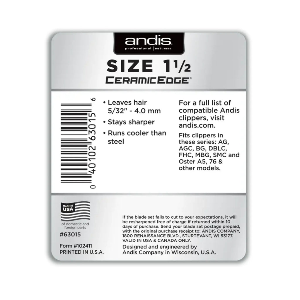 ANDIS CERAMICEDGE BLADE #1 1/2 | 63015