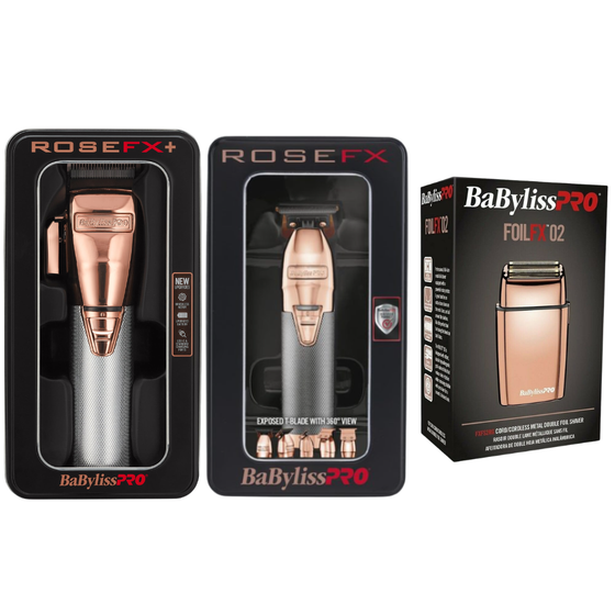 BaBylissPRO RoseFX Cordless Clipper, Trimmer & Shaver Combo