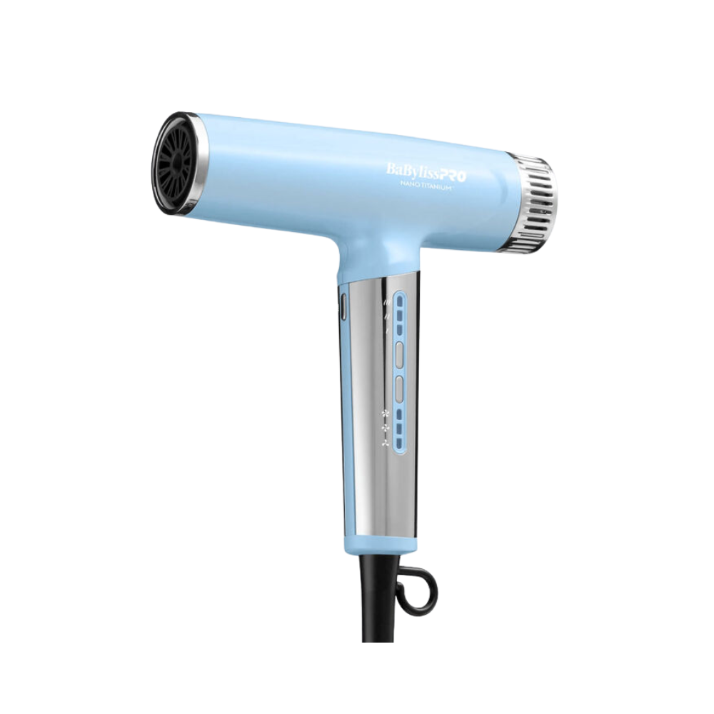 BABYLISSPRO NANO TITANIUM LIMITED EDITION NANO LIGHT ICONIC DRYER ICED BLUE | BNTC9200LB