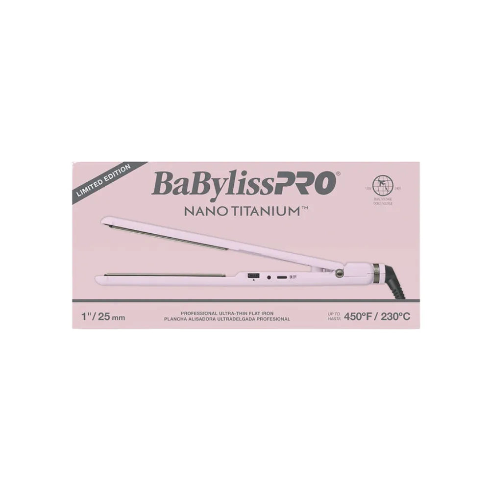 BABYLISSPRO NANO TITANIUM LI MITED EDITION 1" ULTRA-THIN FLAT IRON | BNT4072TPK