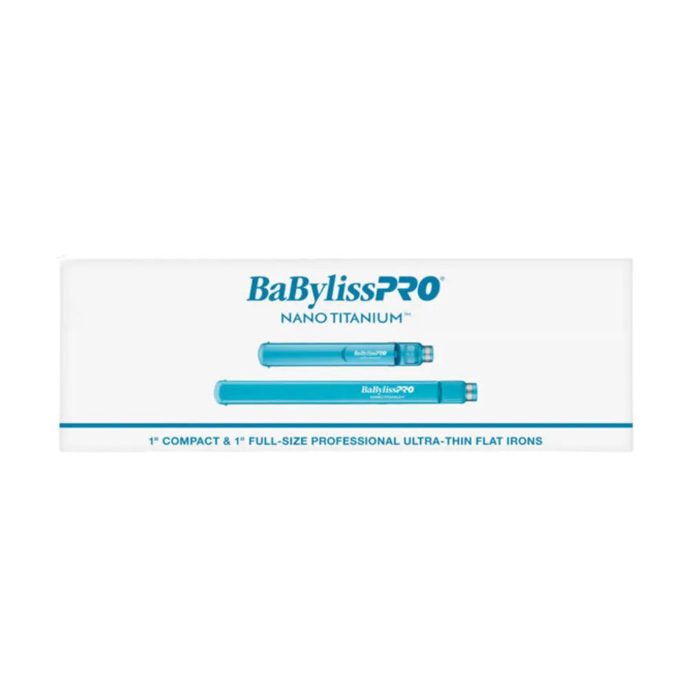 BABYLISSPRO NANO TITANIUM 1" ULTRA-THIN FLAT IRON & 1" COMPACT ULTRA-THIN FLAT IRON PREPACK | BNTPP84