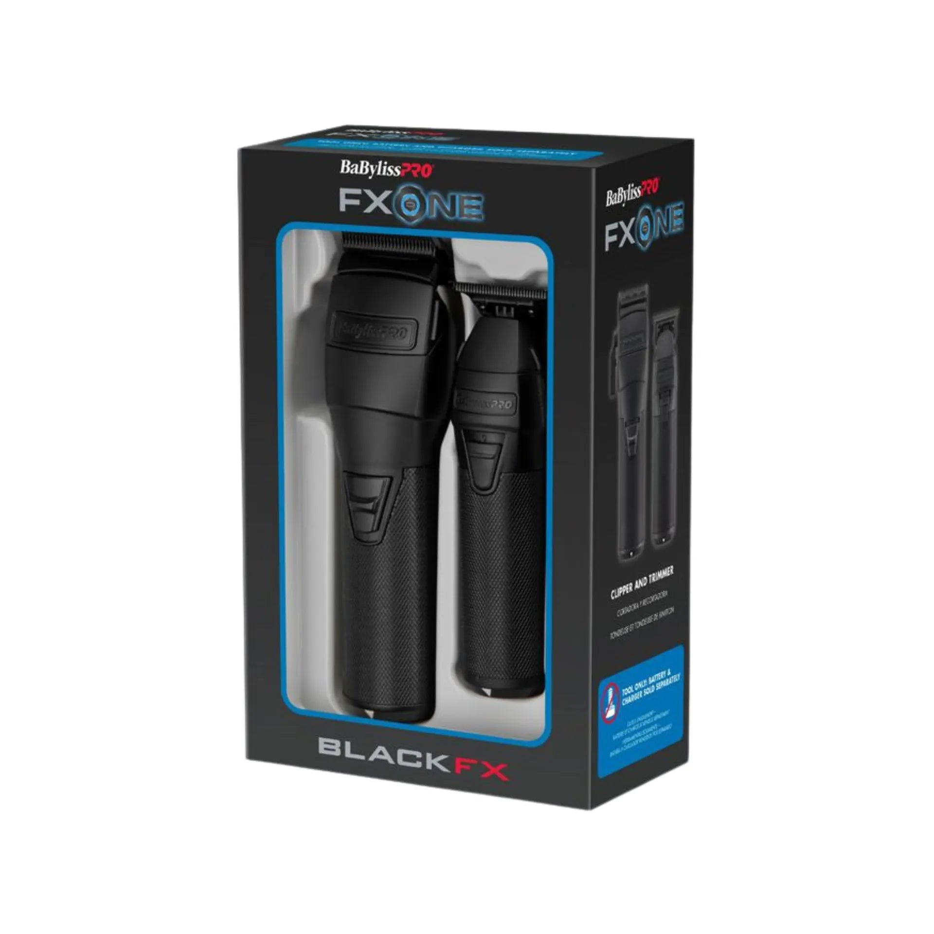 BABYLISSPRO FXONE MATTE BLACK TRIMMER & CLIPPER PREPACK (TOOLS ONLY) | FX1CTMBTO
