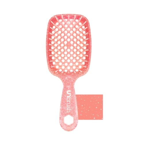 UNbrush Detangler Hair Brush - Glitter Ruby