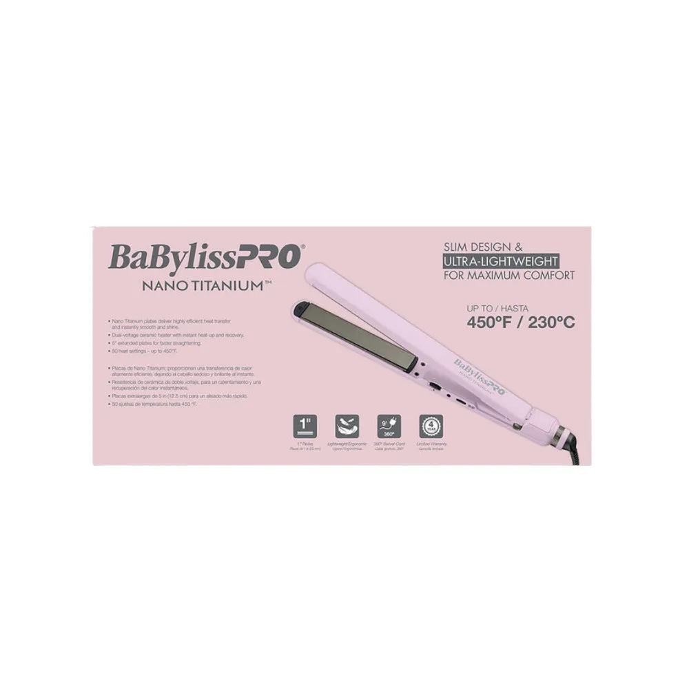 BABYLISSPRO NANO TITANIUM LI MITED EDITION 1" ULTRA-THIN FLAT IRON | BNT4072TPK