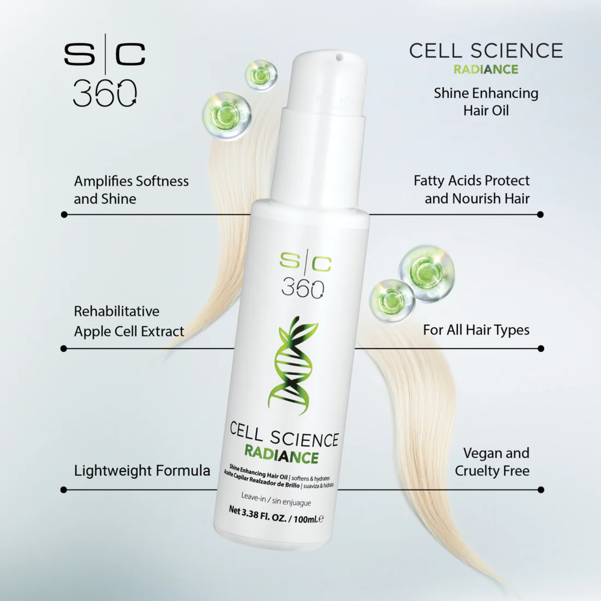STYLECRAFT 360 CELL SCIENCE RADIANCE SHINE ENHANCING HAIR OIL | SC1011S