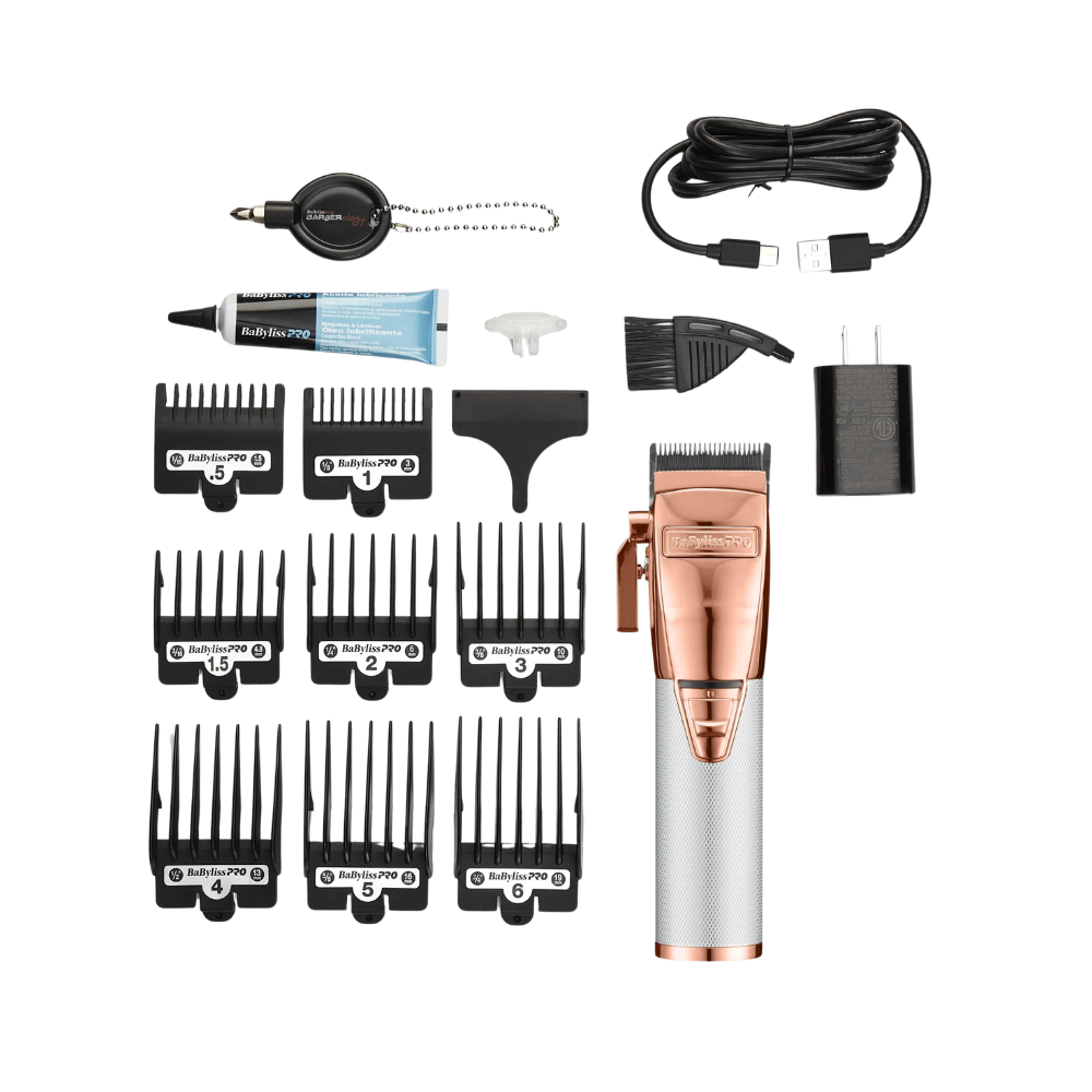 BaBylissPRO ROSEFX+ Clipper & Outlining Trimmer Combo | FX870NRG & FX787RG
