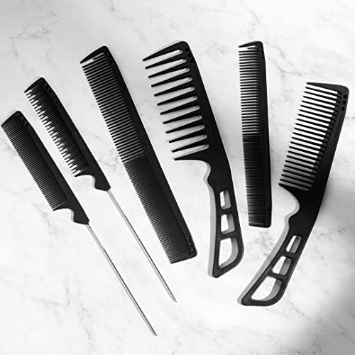 OLIVIA GARDEN CARBONLITE CARBON COMBS 6PK | 730-CLP1