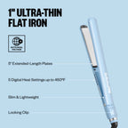 BABYLISSPRO NANO TITANIUM LIMITED EDITION 1" DIGITAL ULTRA-THIN FLAT IRON ICED BLUE | BNT4172TLB