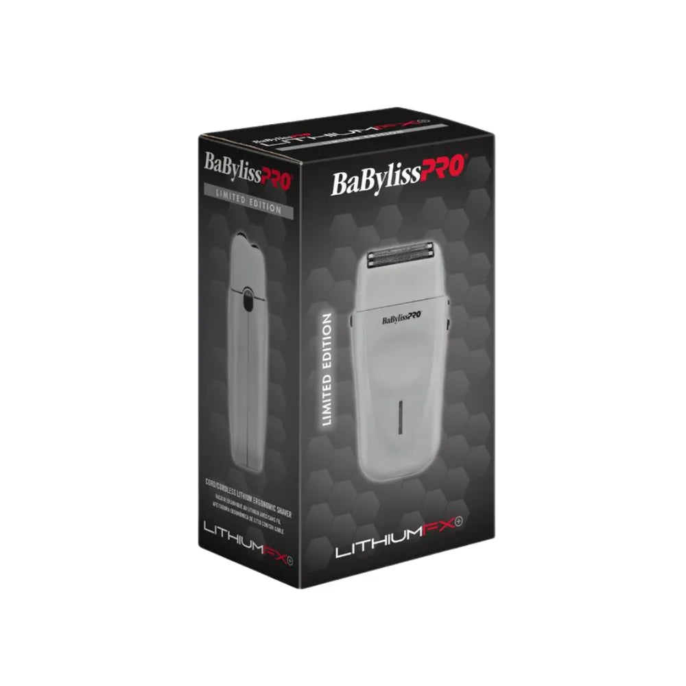 BABYLISSPRO LITHIUMFX+ LIMITED EDITION GREY CORD/CORDLESS LITHIUM ERGONOMIC DOUBLE FOIL SHAVER | FXFS573GY