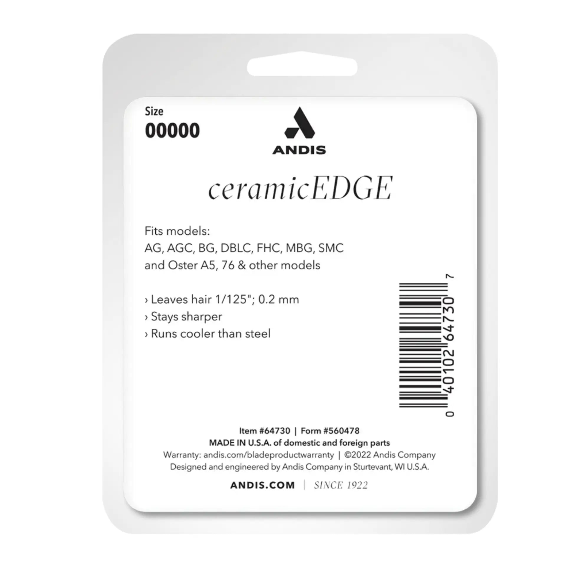 ANDIS CERAMICEDGE BLADE #00000 | 64730
