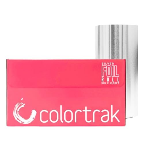 Colortrak Professional Highlighting Foil Roll, Integrated Blade on Box for Precision Length Cuts, Economical Roll Eliminates Waste, Silver, Roll Measu