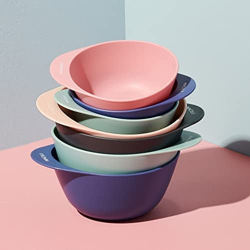 Fromm Color Studio Mixing Bowls for Hair Color  Hair Dye  Bleach and Treatments with Spill Proof Rubberized Base  16 Ounce  3 Pack