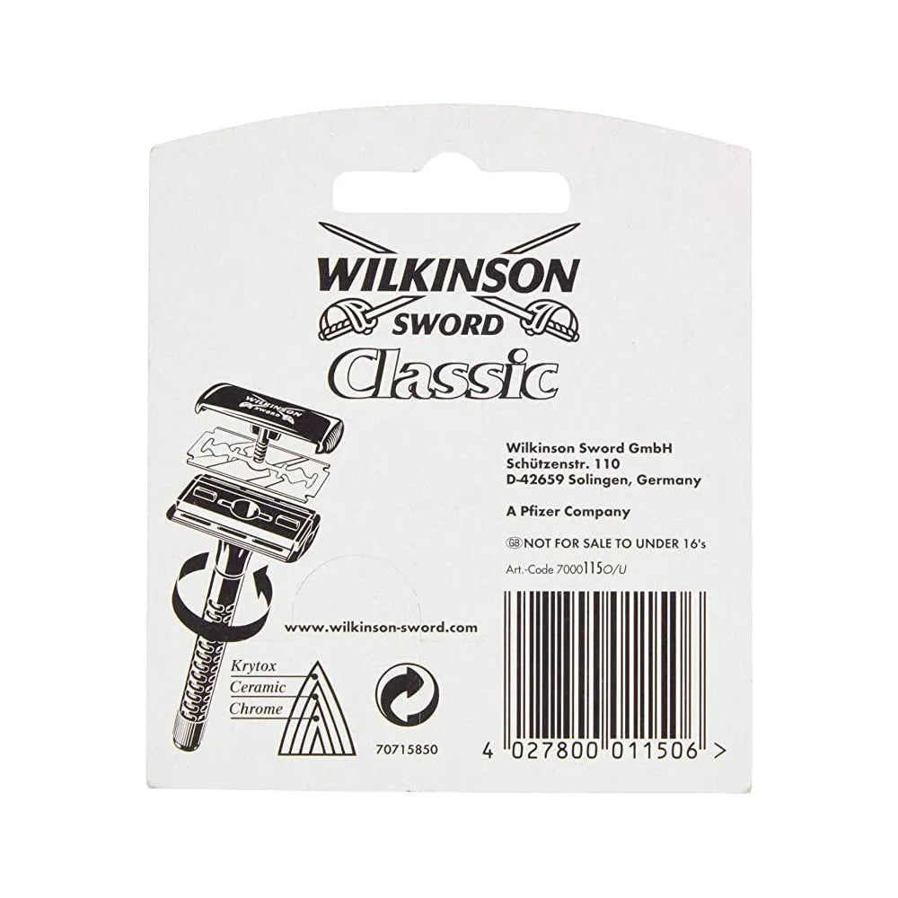 Wilkinson Sword Classic Double Edge Razor Blades – 10 Pack