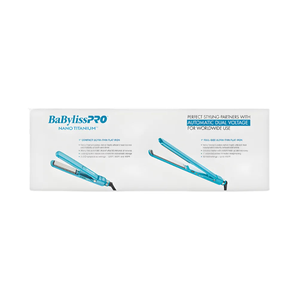 BABYLISSPRO NANO TITANIUM 1" ULTRA-THIN FLAT IRON & 1" COMPACT ULTRA-THIN FLAT IRON PREPACK | BNTPP84