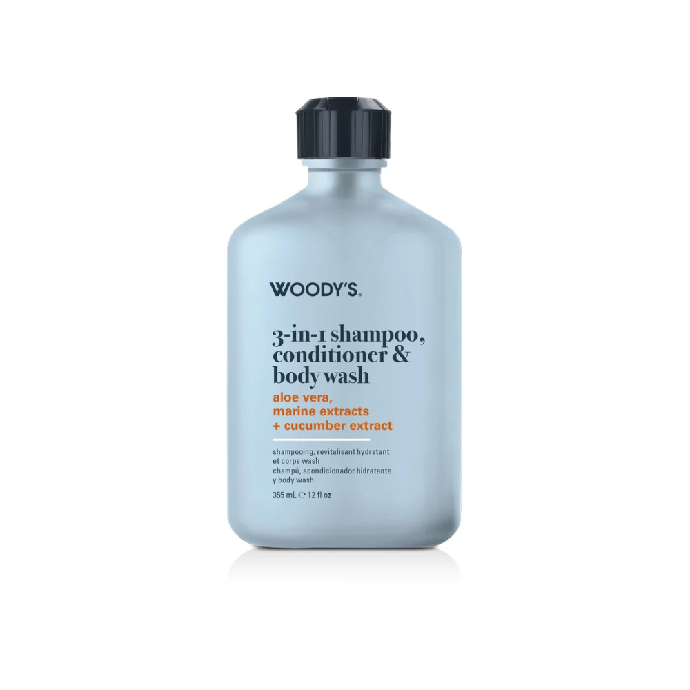 WOODY'S 3-IN-1 SHAMPOO CONDITIONER & BODY WASH 12Z | 43337