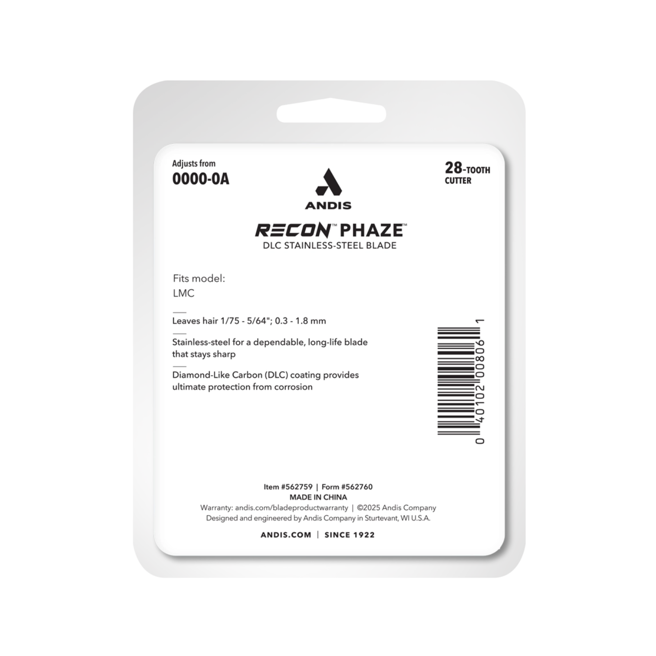 ANDIS RECON CLIPPER BLADE | 562759
