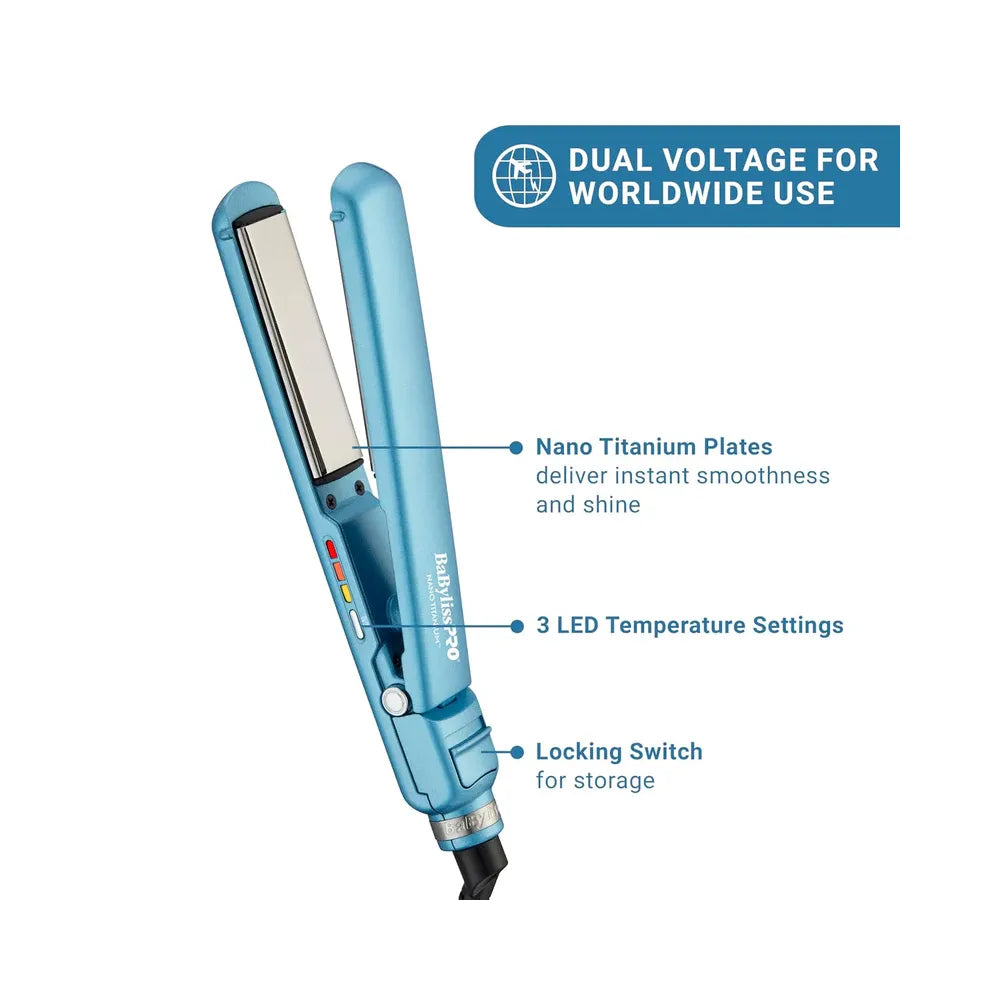 BABYLISSPRO NANO TITANIUM 1" ULTRA-THIN FLAT IRON & 1" COMPACT ULTRA-THIN FLAT IRON PREPACK | BNTPP84