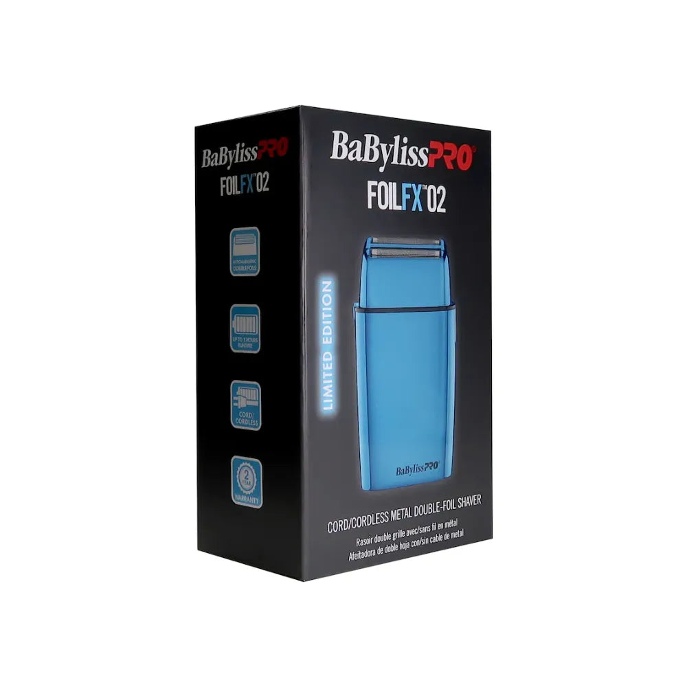 BABYLISSPRO FOILFX02 LIMITED EDITION ALL-METAL DOUBLE-FOIL SHAVER | FXFS2BL