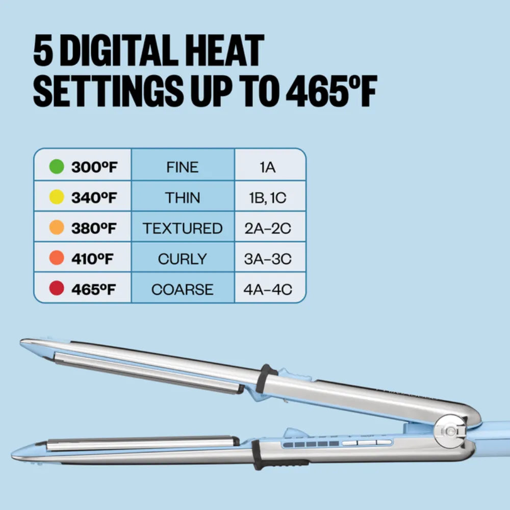 BABYLISSPRO NANO TITANIUM LIMITED EDITION PRIMA3000 1¼” STYLING IRON ICED BLUE | BNT3000TLB