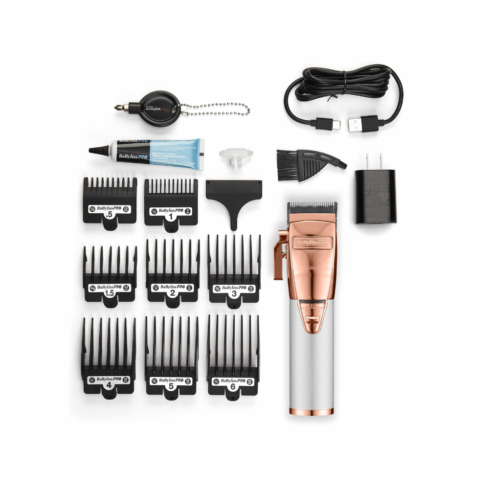 BaBylissPRO RoseFX Cordless Clipper, Trimmer & Shaver Combo | FX870NRG, FX787RG, FXFS2RG
