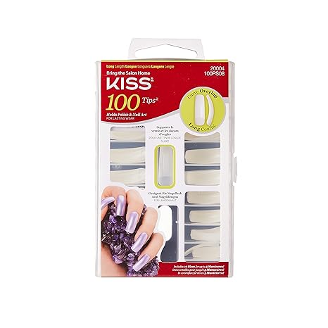 KISS CURVE OVERLAP LONG LENGTH 100 TIPS - 100PS08