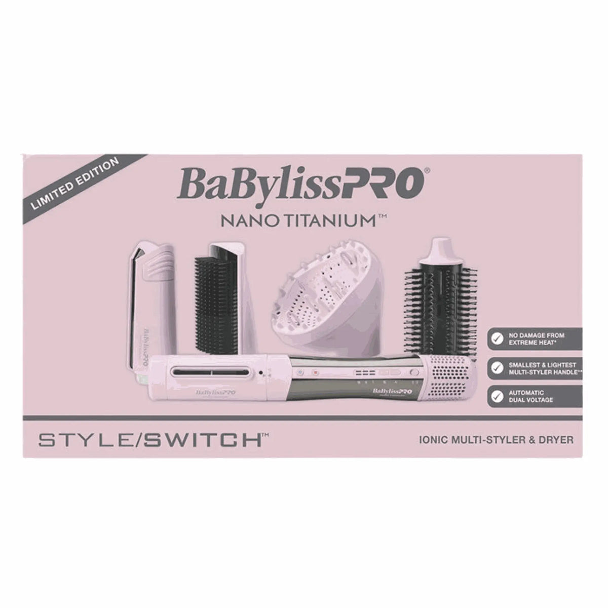 BABYLISSPRO NANO TITANIUM LIMITED EDITION STYLE\SWITCH IONIC MULTSTYLER & DRYER | BNTSSPK-5PK