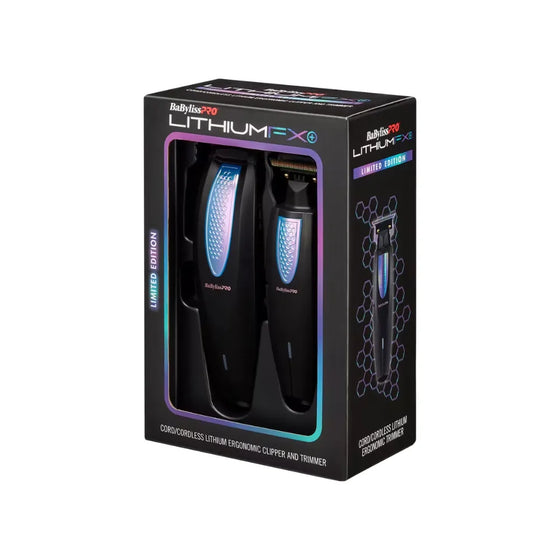 BABYLISSPRO LITHIUMFX+ LIMITED EDITION IRIDESCENT CLIPPER & TRIMMER COMBO | FX73HOLPKRB
