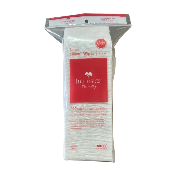Intrinsics Large Silken Wipes- 4"X4" |200 Count | 407400