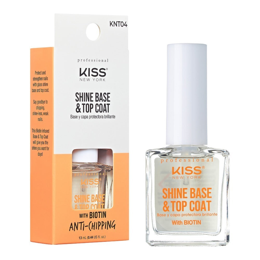 KISS NAIL TREATMENT SHINE BASE AND TOP COAT KNT04