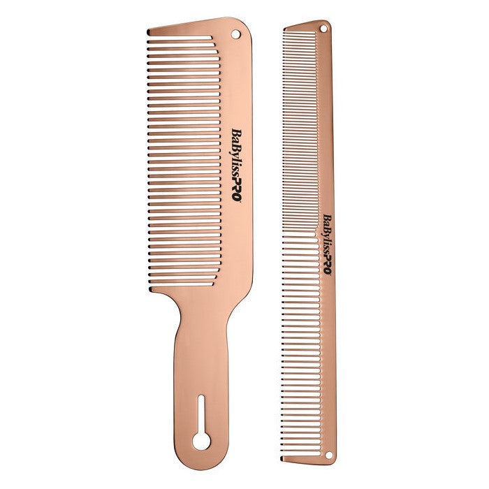 BABYLISSPRO METAL COMB SET ROSE GOLD | BCOMBSET2RG