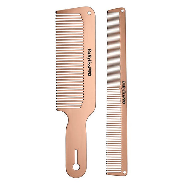 BABYLISSPRO METAL COMB SET ROSE GOLD | BCOMBSET2RG