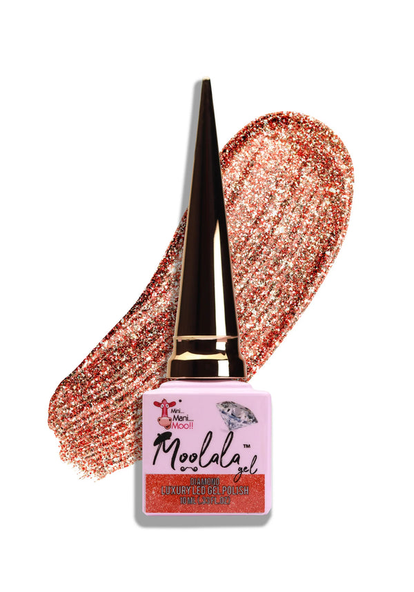 MMM MOOLALA DIAMOND LUXURY GEL POLISH-CORAL | MOO-D05