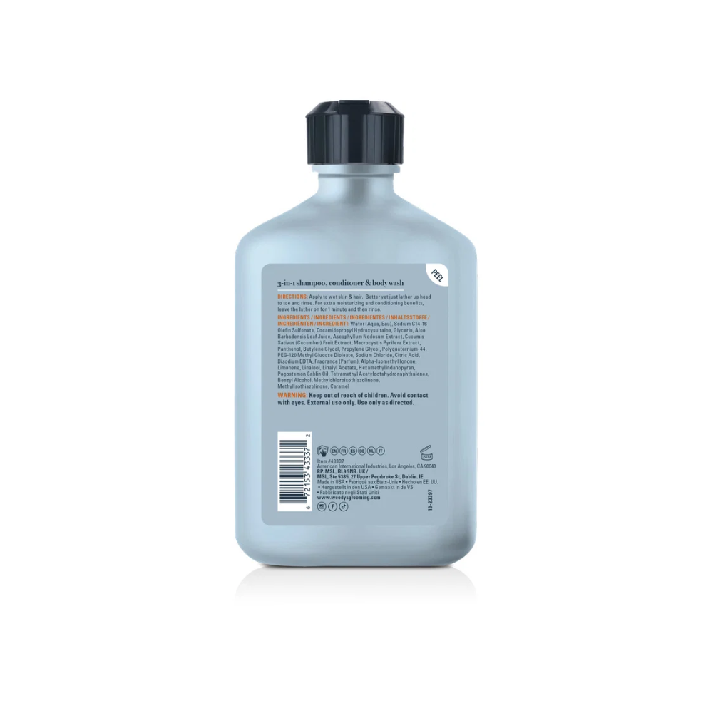 WOODY'S 3-IN-1 SHAMPOO CONDITIONER & BODY WASH 12Z | 43337