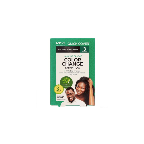 RED BY KISS COLOR SHAMPOO NATURAL BLACK 3PK | CCS01